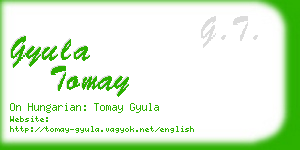 gyula tomay business card